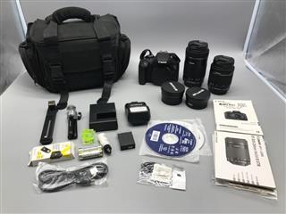 CANON EOS REBEL T6I SLR CAMERA, 24.2MP, EFS 18-55/55-250MM LENSES